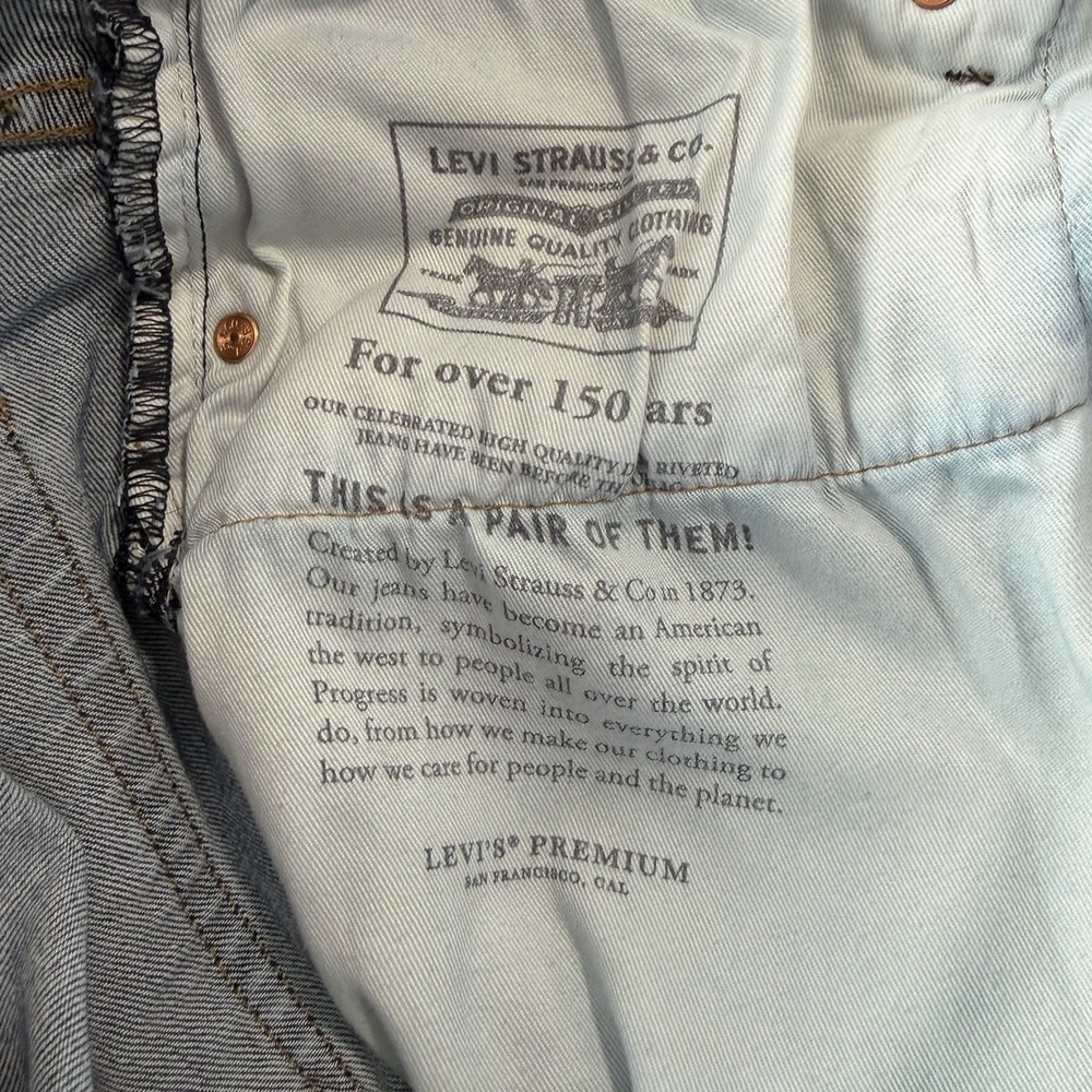 Levis Big E Mens Straight‎ Leg Jeans Waterless Men's Size 38X30 - Picture 8 of 12